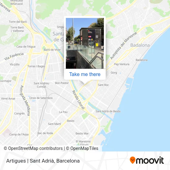 Artigues | Sant Adrià map