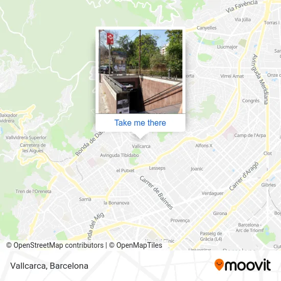 Vallcarca map