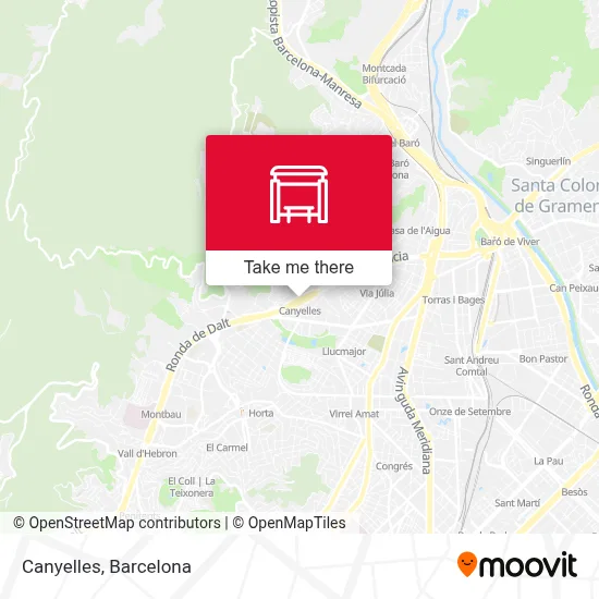 Canyelles map