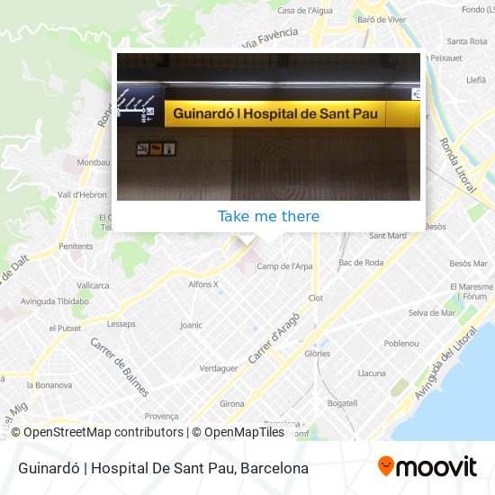 Guinardó | Hospital De Sant Pau map