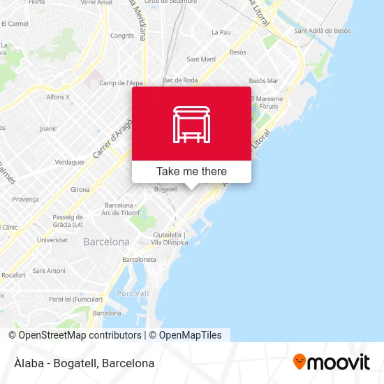 Àlaba - Bogatell map