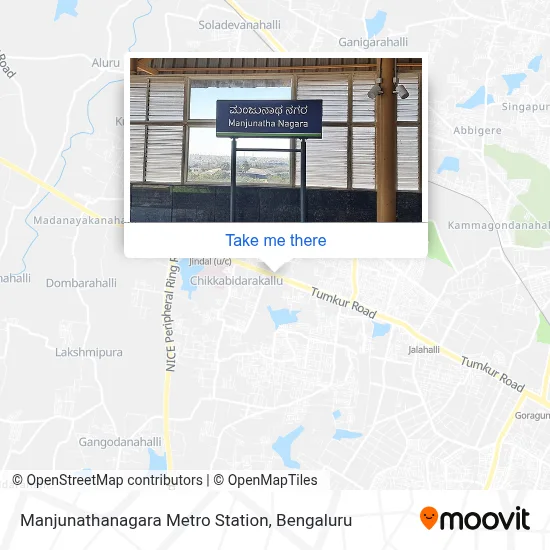 Manjunathanagara Metro Station map