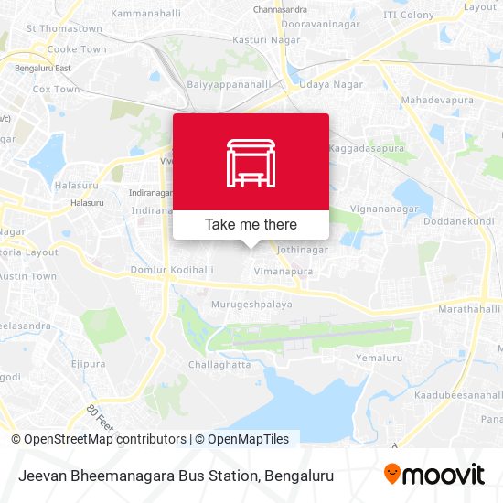 Jeevan Bheemanagara Bus Station map