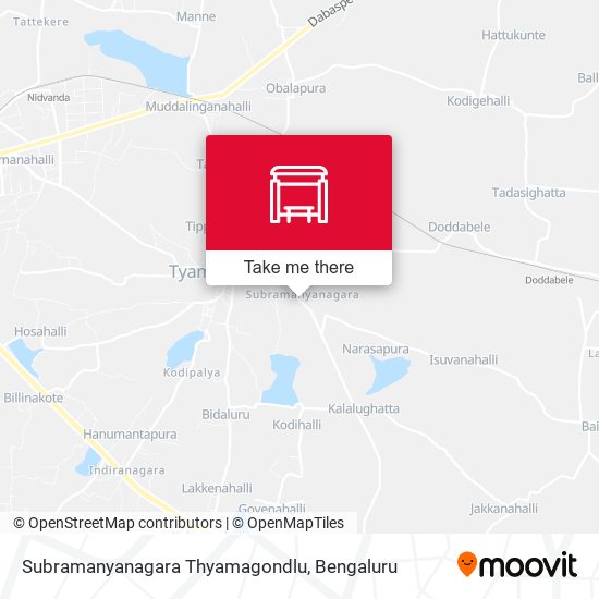 Subramanyanagara Thyamagondlu map