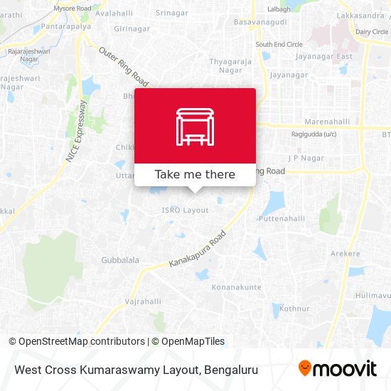 West Cross Kumaraswamy Layout map