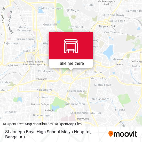 St.Joseph Boys High School Malya Hospital map