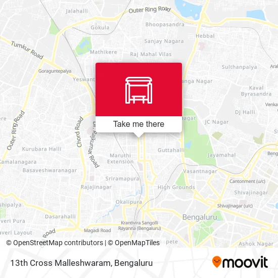 13th Cross Malleshwaram map