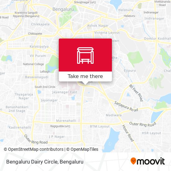 Bengaluru Dairy Circle map