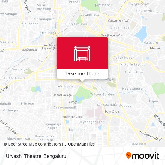 Urvashi Theatre map