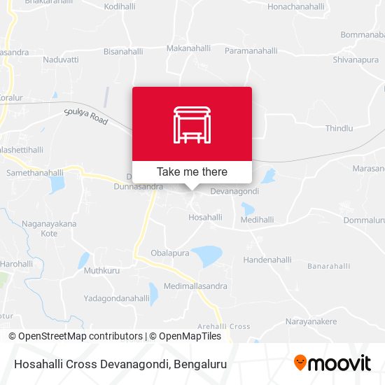 Hosahalli Cross Devanagondi map