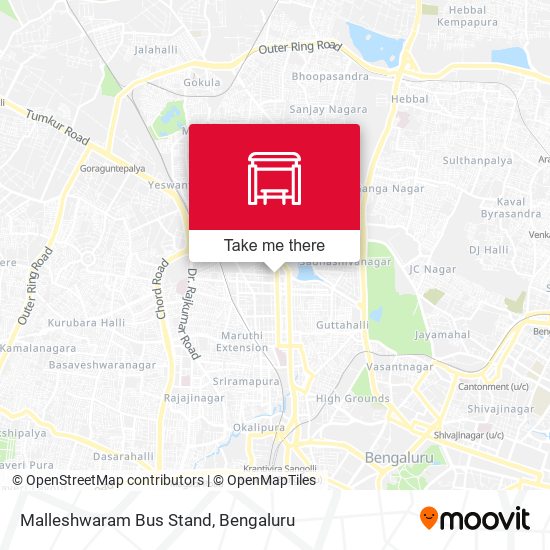 Malleshwaram Bus Stand map