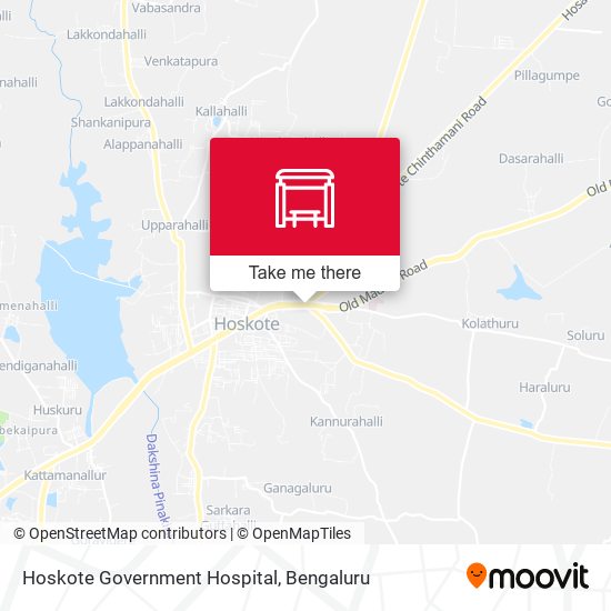 Hoskote Government Hospital map