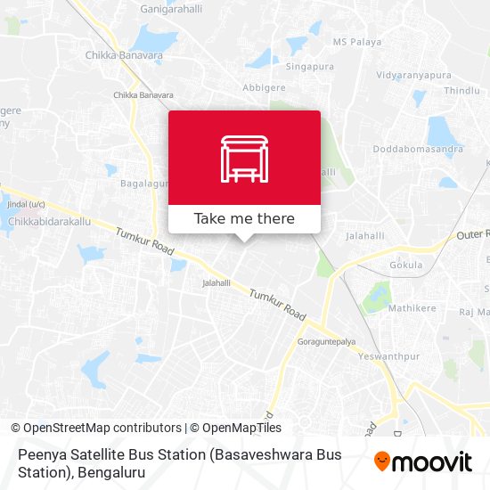 Peenya Satellite Bus Station (Basaveshwara Bus Station) map
