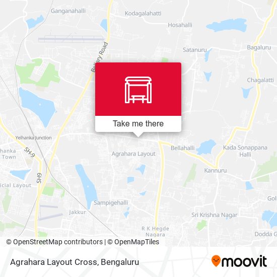 Agrahara Layout Cross map