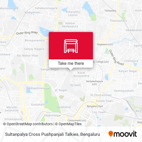 Sultanpalya Cross Pushpanjali Talkies map