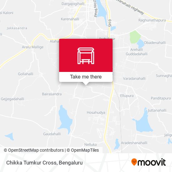 Chikka Tumkur Cross map