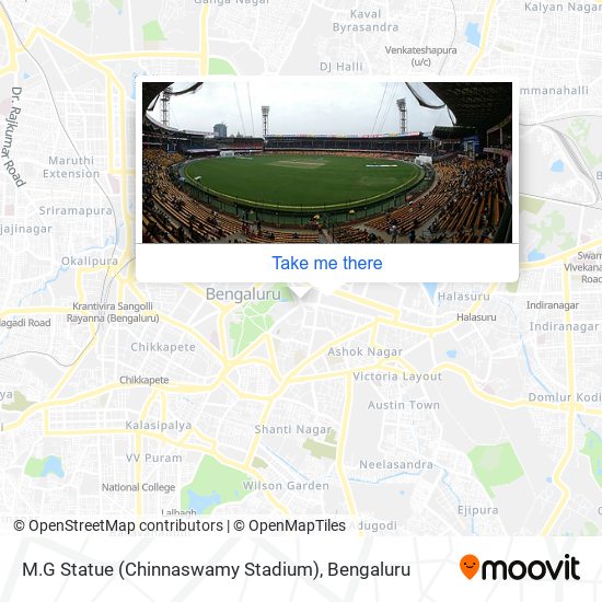 M.G Statue (Chinnaswamy Stadium) map