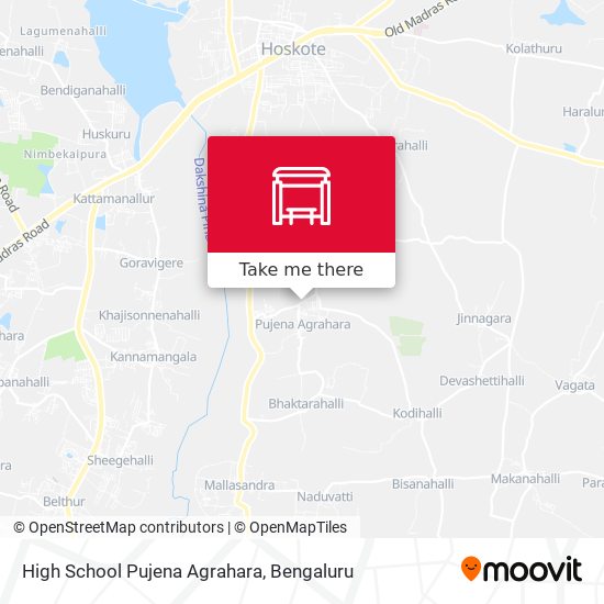 High School Pujena Agrahara map