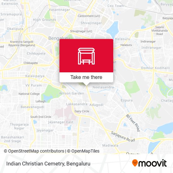 Indian Christian Cemetry map