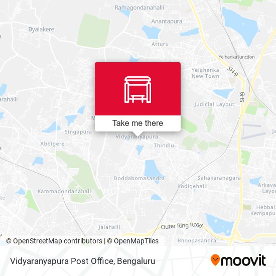 Vidyaranyapura Post Office map