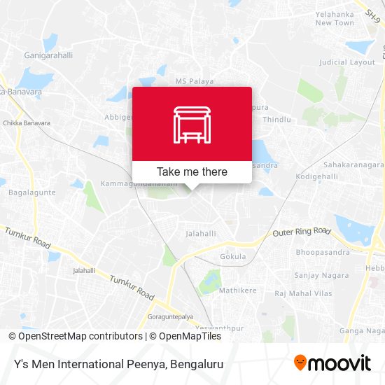 Y's Men International Peenya map