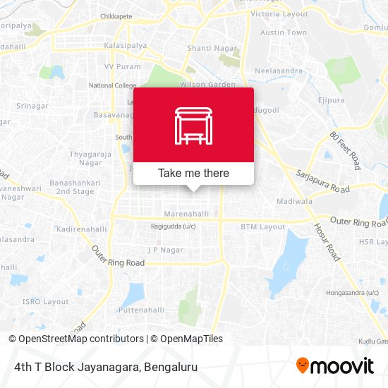 4th T Block Jayanagara map