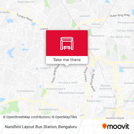 Nandhini Layout Bus Station map