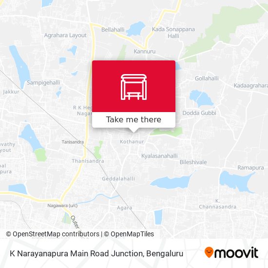 K Narayanapura Main Road Junction map