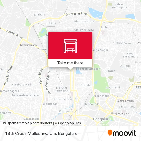 18th Cross Malleshwaram map