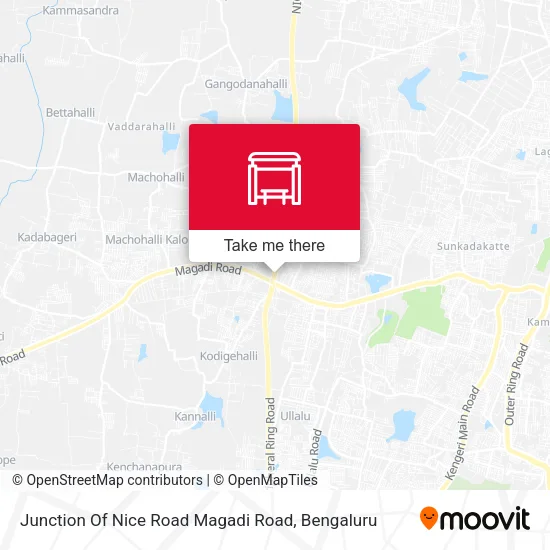 Junction Of Nice Road Magadi Road map