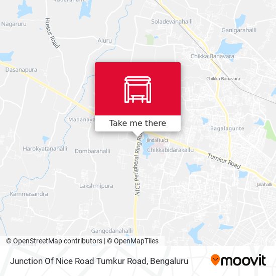 Junction Of Nice Road Tumkur Road map