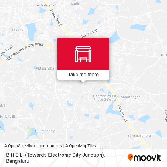 B.H.E.L. (Towards Electronic City Junction) map