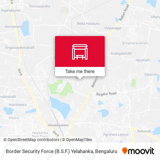 Border Security Force (B.S.F.) Yelahanka map