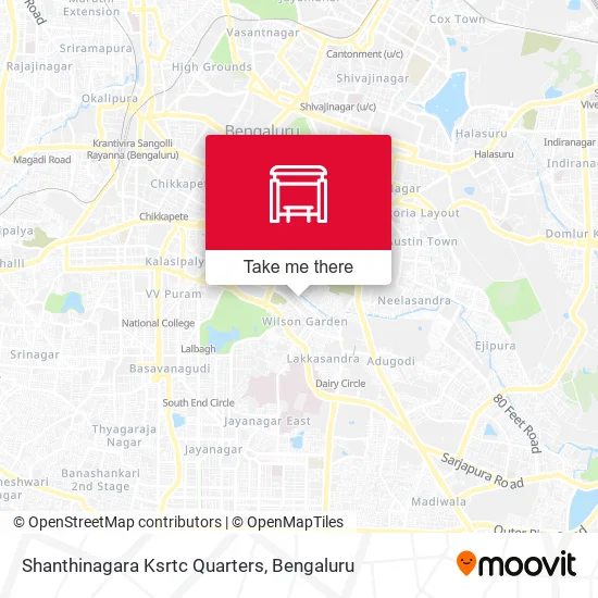 Shanthinagara Ksrtc Quarters map