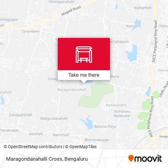 Maragondanahalli Cross map