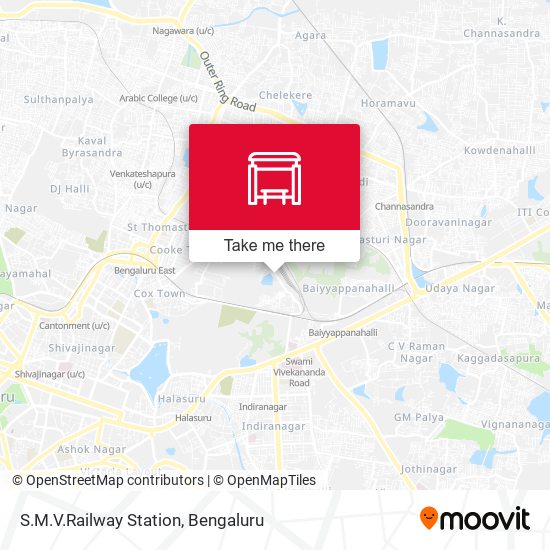 S.M.V.Railway Station map