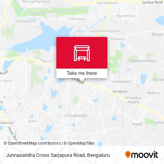 Junnasandra Cross Sarjapura Road map