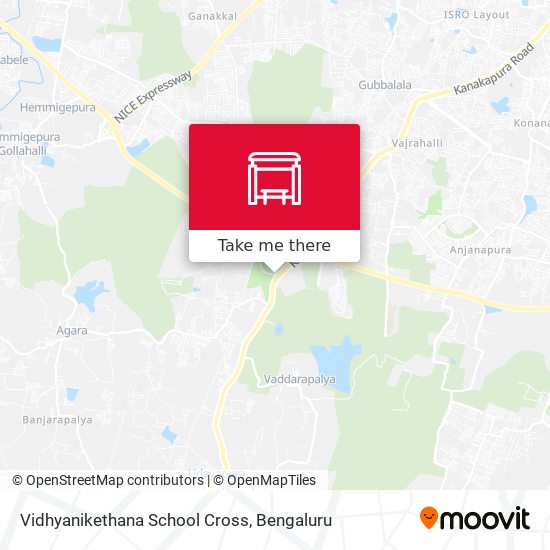 Vidhyanikethana School Cross map
