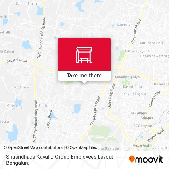 Srigandhada Kaval D Group Employees Layout map