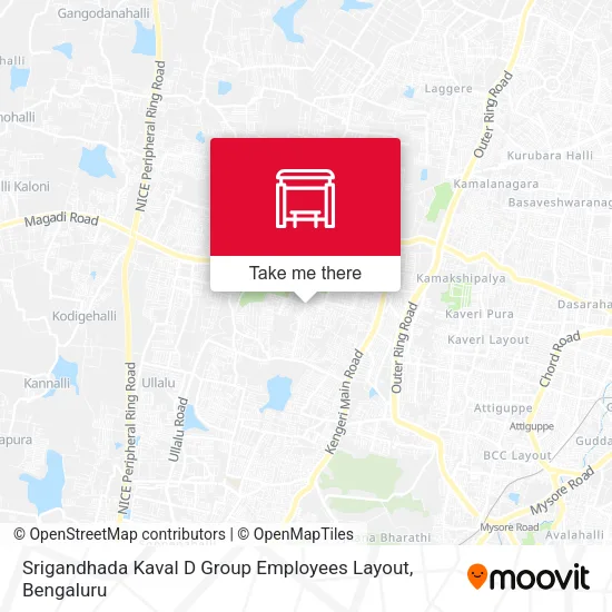 Srigandhada Kaval D Group Employees Layout map