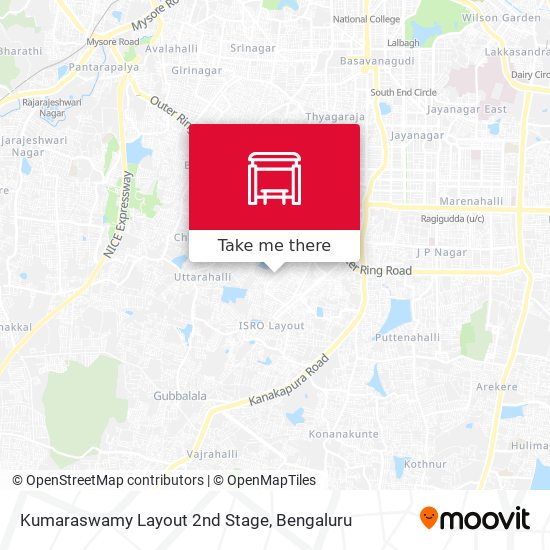 Kumaraswamy Layout 2nd Stage map