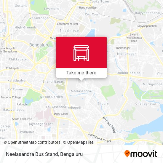 Neelasandra Bus Stand map