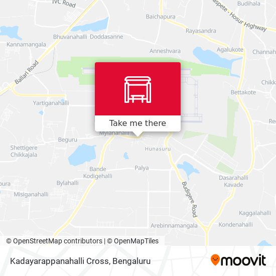 Kadayarappanahalli Cross map