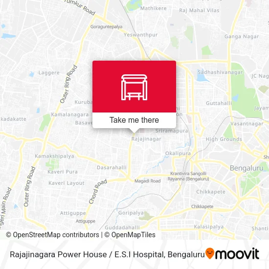 Rajajinagara Power House / E.S.I Hospital map