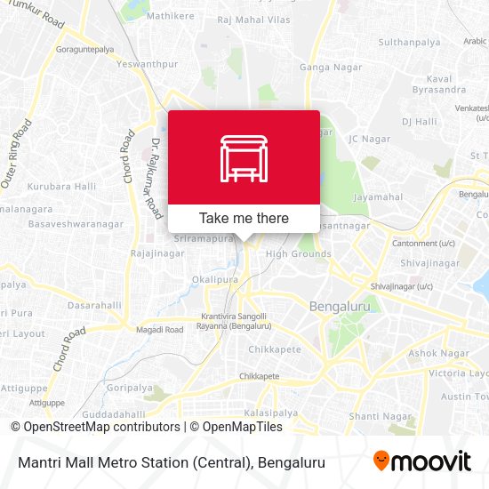 Mantri Mall Metro Station (Central) map