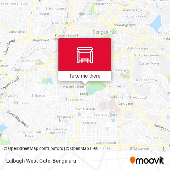 Lalbagh West Gate map