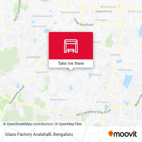 Glass Factory Avalahalli map