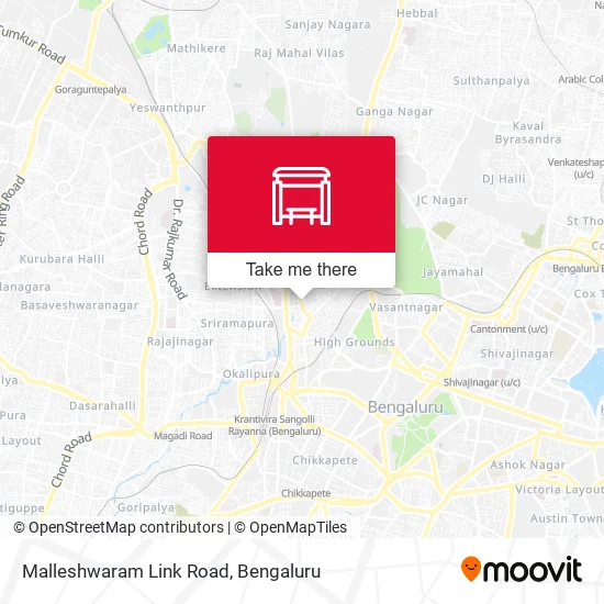 Malleshwaram Link Road map