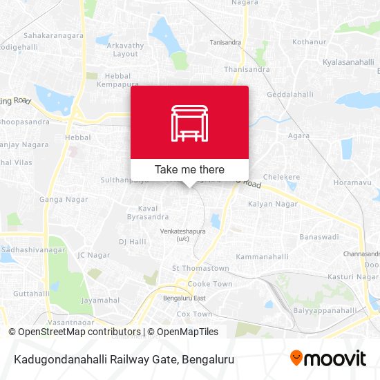 Kadugondanahalli Railway Gate map