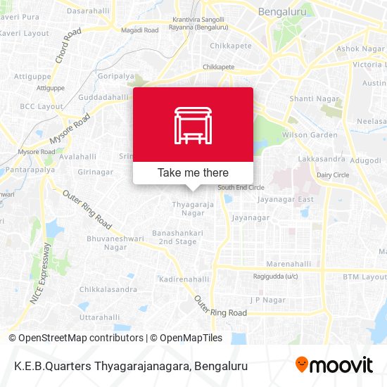 K.E.B.Quarters Thyagarajanagara map